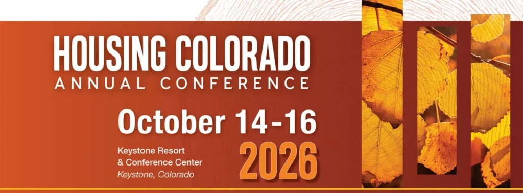 Housing Colorado Annual Conference graphic. October 14-16, 2026 at Keystone Resort & Conference Center in Keystone, Colorado.